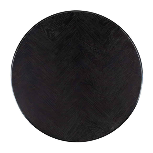 Bonita Parquet Black & Steel Frame Coffee Table Set